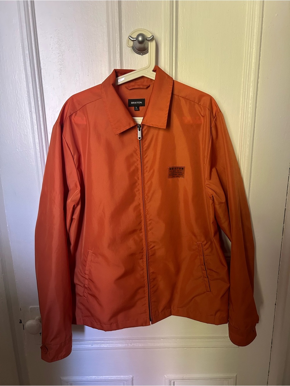 Brixton Orange Lightweight Zip Jacket